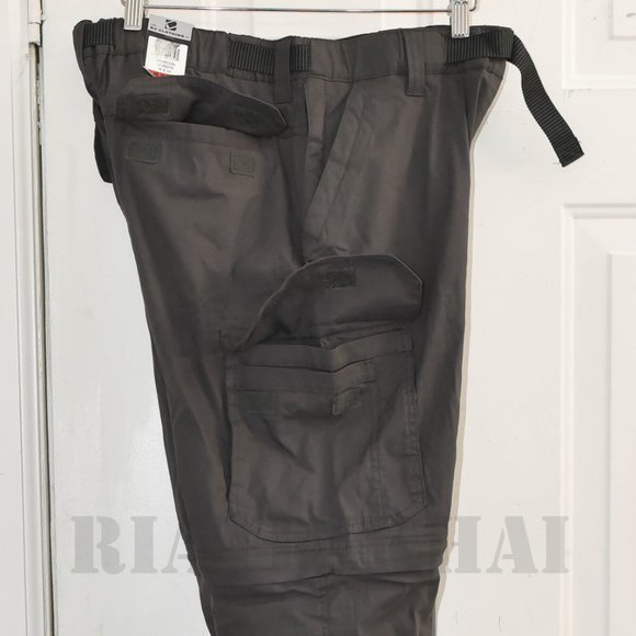 GRAY ( Charcoal ) Men's Convertible Pants BC Clothing - Picture 6 of 13